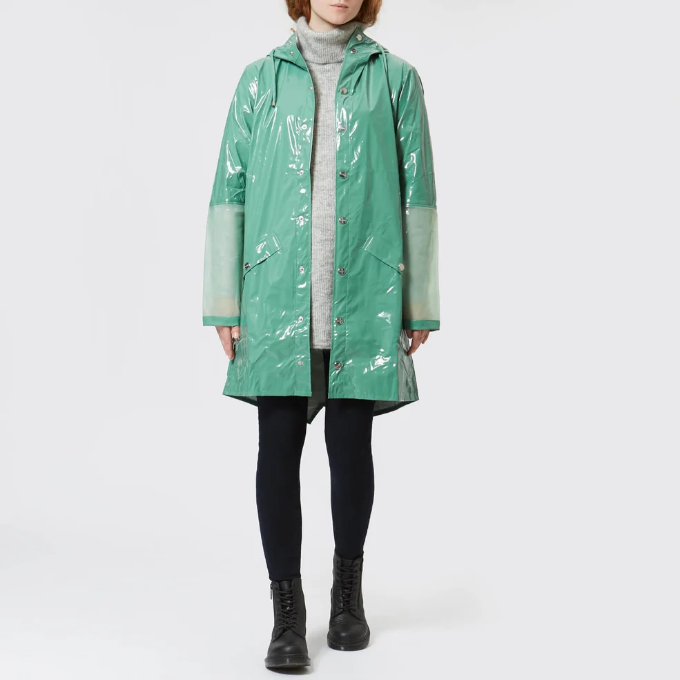 Rains Ltd Long Jacket - Faded Green Image 1