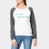Wildfox Women's I'm On Vacation Sweatshirt - Clean White/Clean Black - Image 1