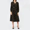 Diane von Furstenberg Women's Animal Devore Wrap Dress - Black/Gold - Image 1