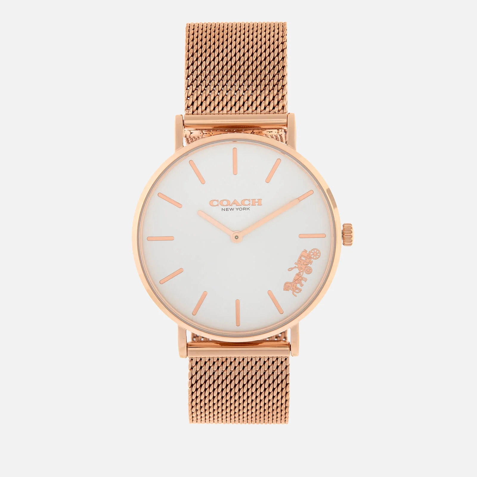 Coach Women's Perry Link Metal Watch - Rosegold Image 1