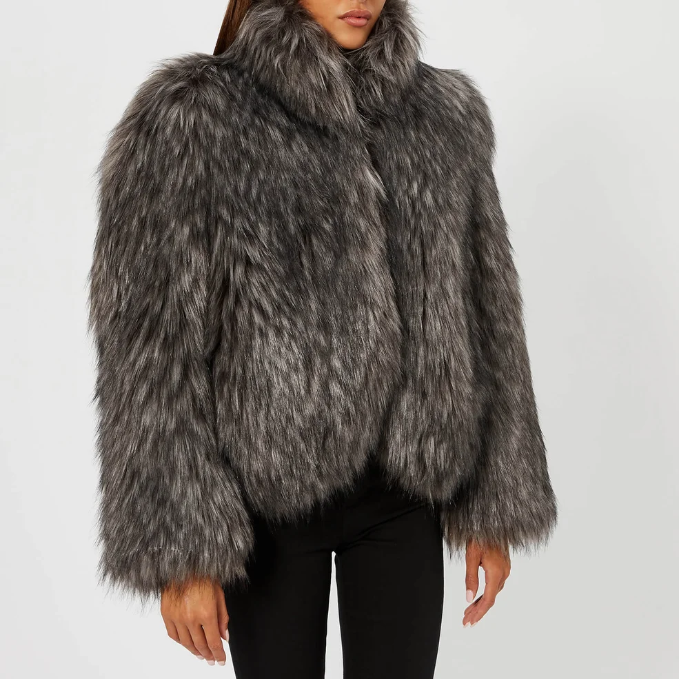 Philosophy di Lorenzo Serafini Women's Fur Jacket - Grey Image 1