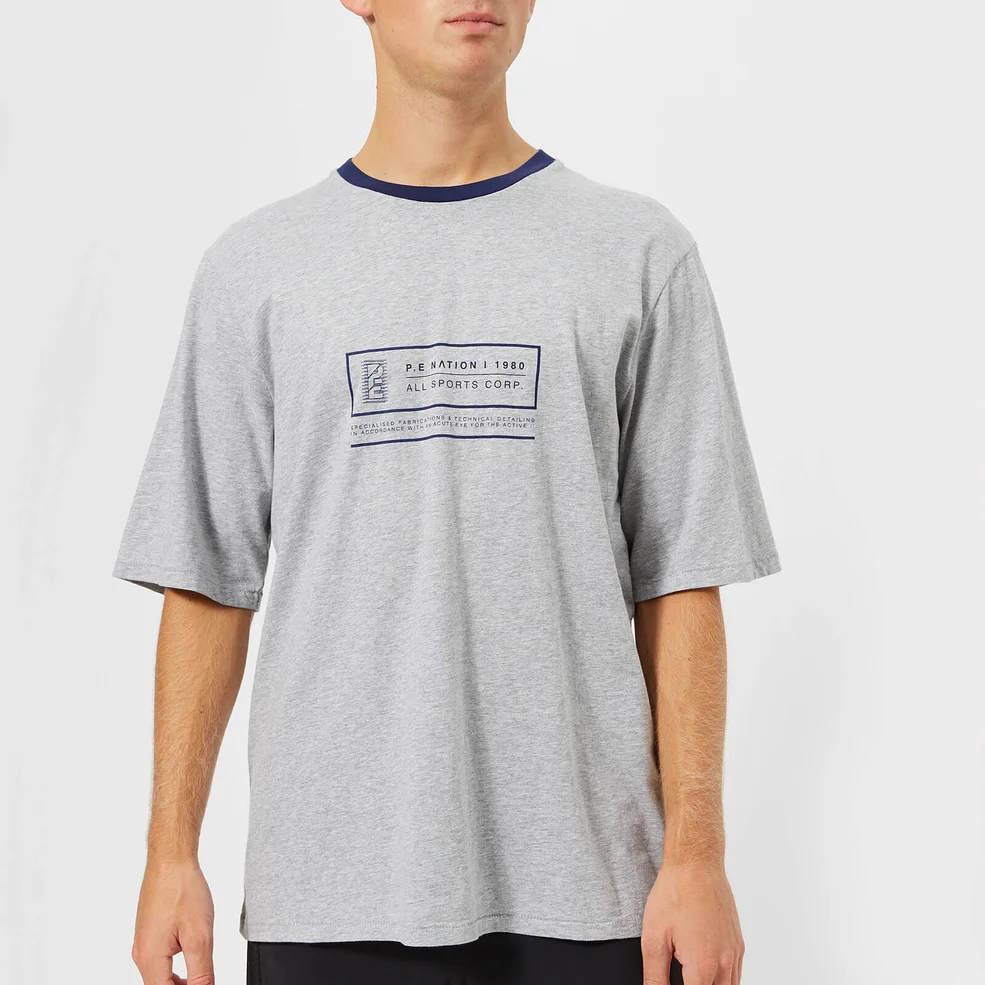 P.E Nation Men's Tempo Run T-Shirt - Grey Marl Image 1