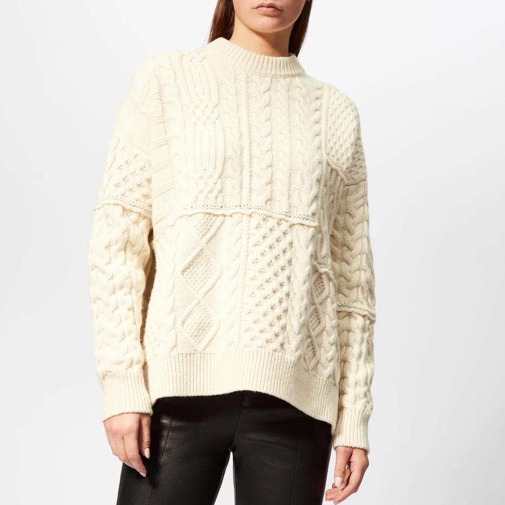 Golden Goose Women's Rochere Sweater - Off White Patch Image 1
