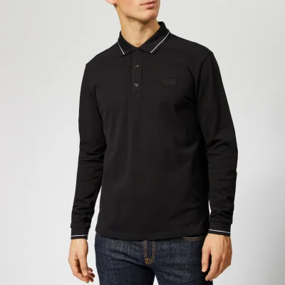 HUGO Men's Donol LS Polo Shirt - Black