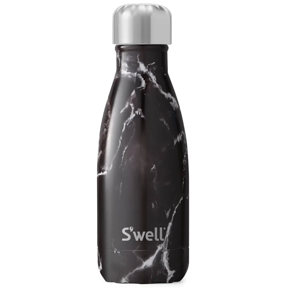 S'well Black Marble Water Bottle 260ml Image 1