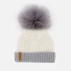 BKLYN Women's Merino Classic Pom Pom Hat - White/Grey - Image 1