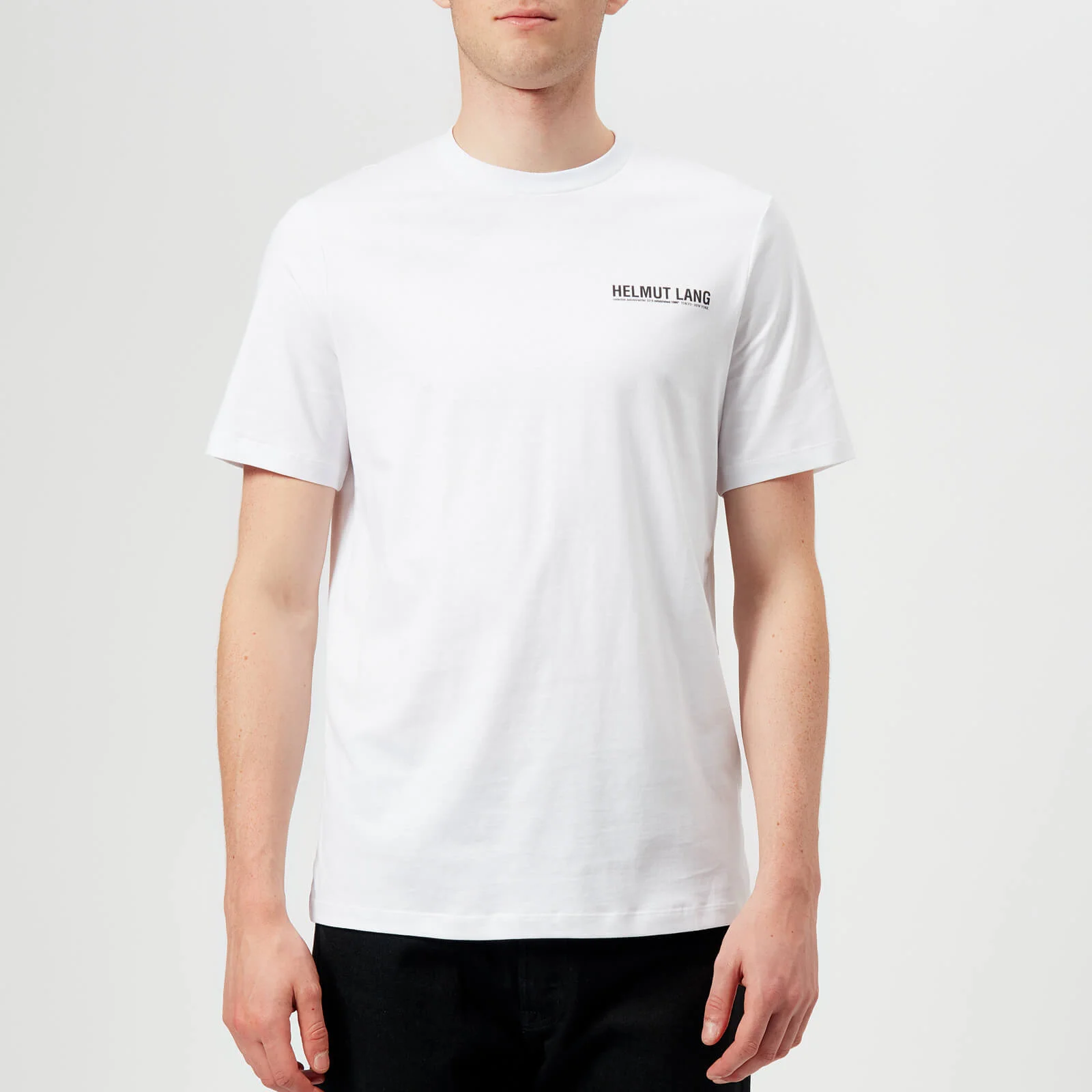 Helmut Lang Men's Corner Dart Crew T-Shirt - White Image 1