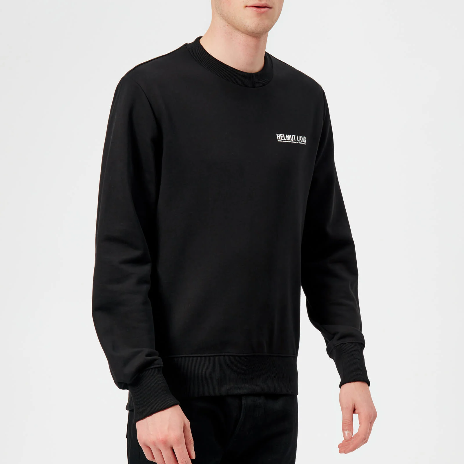 Helmut Lang Men's Corner Dart Crew Sweatshirt - Black Image 1