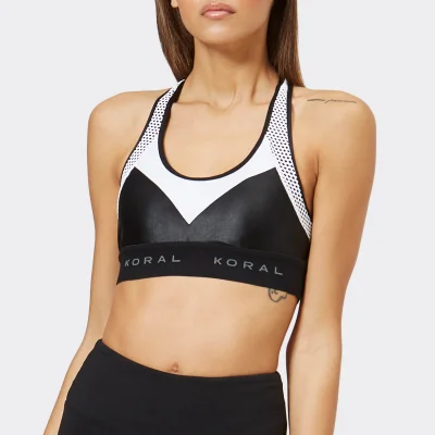 Koral Women's Emblem Sports Bra - Black/White
