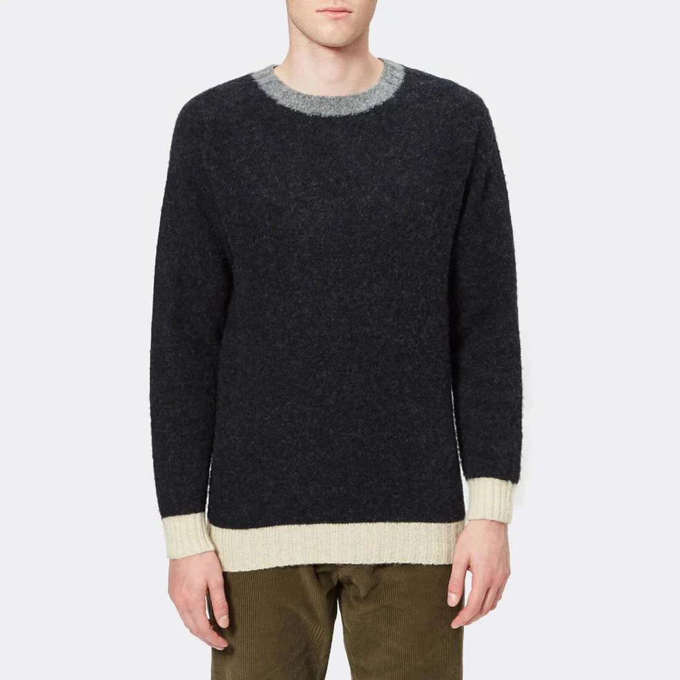 Howlin' Men's Captain Harry Trim Detail Knitted Jumper - Charcoal Image 1