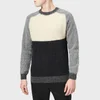 Howlin' Men's Pannelled Crew Knitted Jumper - Cream - Image 1