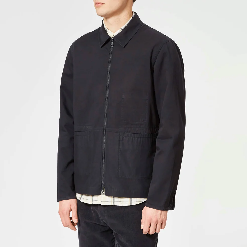 Folk Men's Zip Through Shirt Jacket - Charcoal Image 1