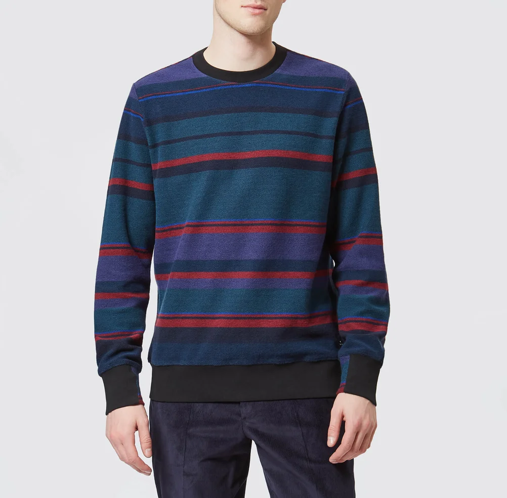 PS Paul Smith Men's Striped Crew Knitted Jumper - Multi Image 1