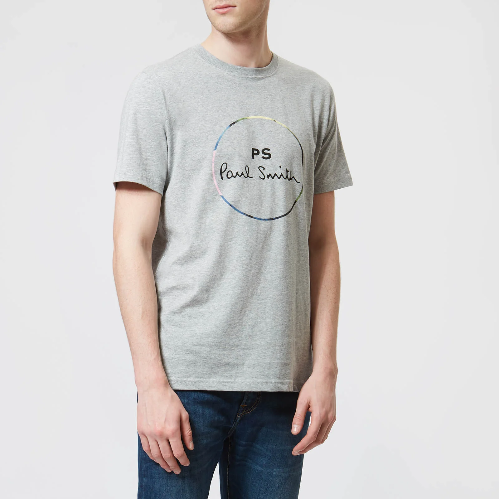 PS Paul Smith Men's Circle Logo Regular Fit T-Shirt - Grey Image 1