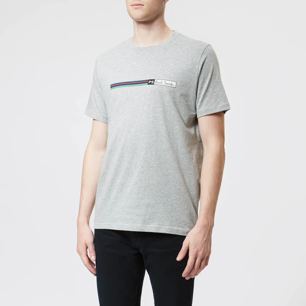 PS Paul Smith Men's Chest Logo Regular Fit T-Shirt - Grey Image 1