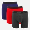 Calvin Klein Men's Boxer Briefs 3 Pack - Red/Blue/Charcoal - Image 1
