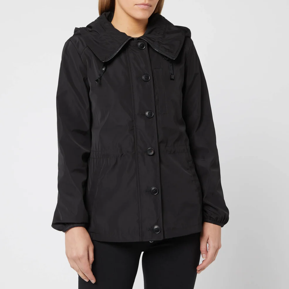 Emporio Armani Women's Short Water Repellent Jacket with Hood - Black Image 1
