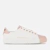 Emporio Armani Women's Serena Leather Low Top Trainers - White/Rose - Image 1