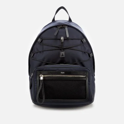 Tod's Men's Mix Fabric Backpack - Navy/Black