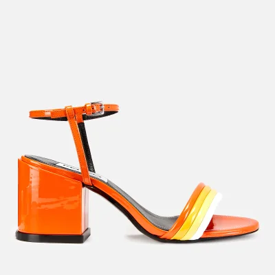 KENZO Women's Block Heeled Sandals - Deep Orange