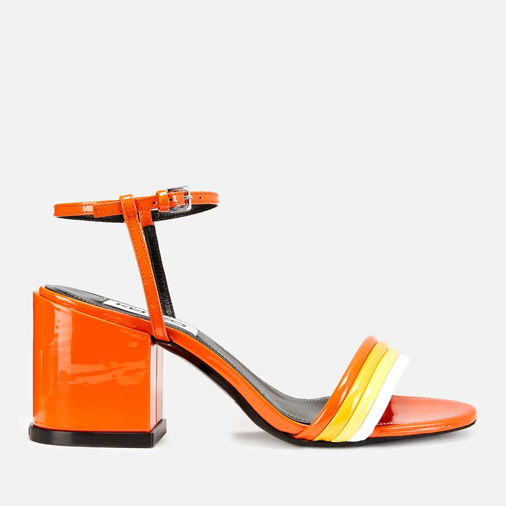 KENZO Women's Block Heeled Sandals - Deep Orange Image 1