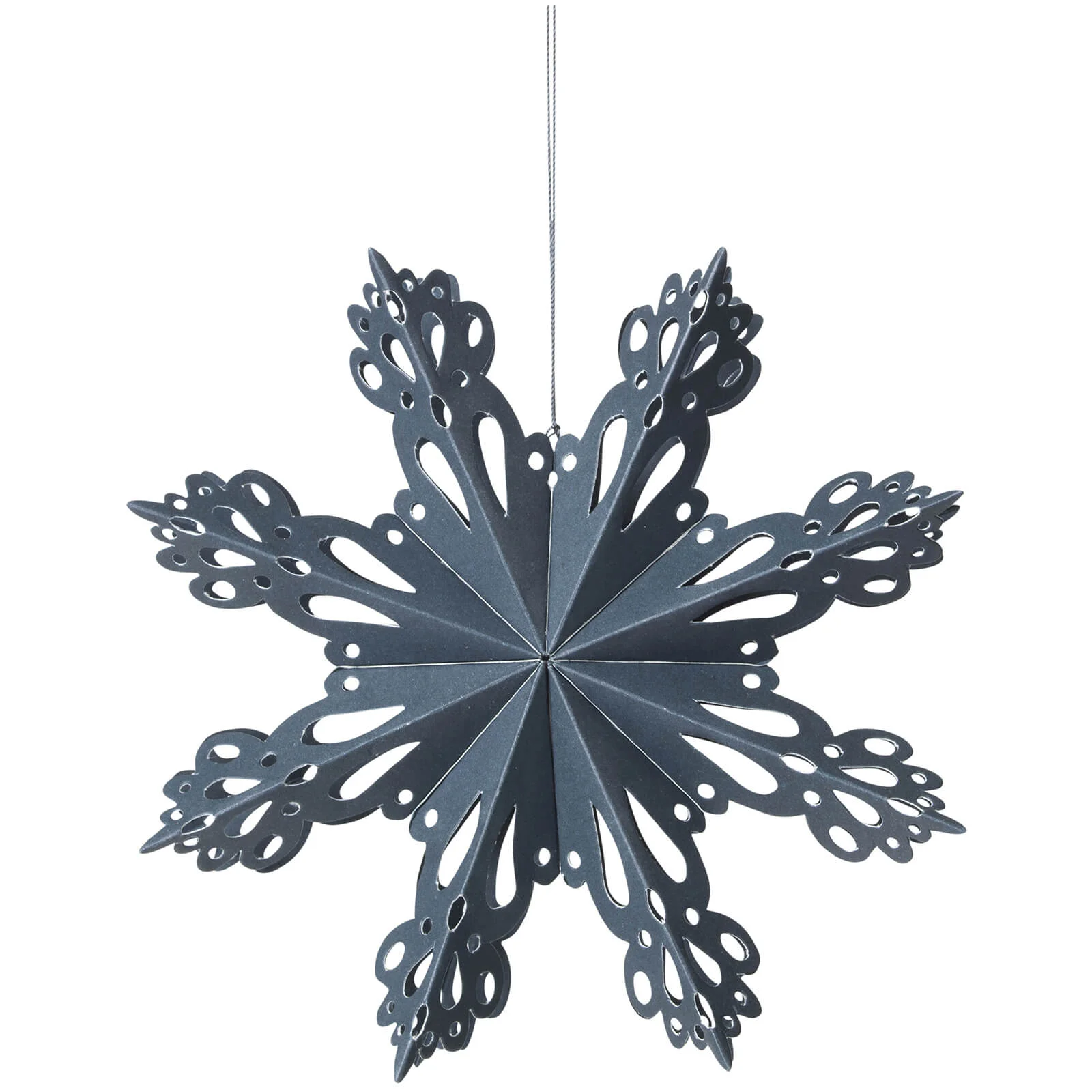 Broste Copenhagen Paper Snowflake Decoration - Small - Orion Blue Image 1