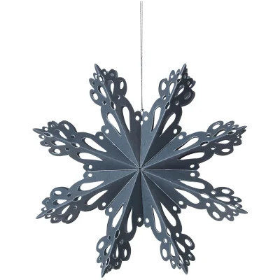 Broste Copenhagen Paper Snowflake Decoration - Small - Orion Blue