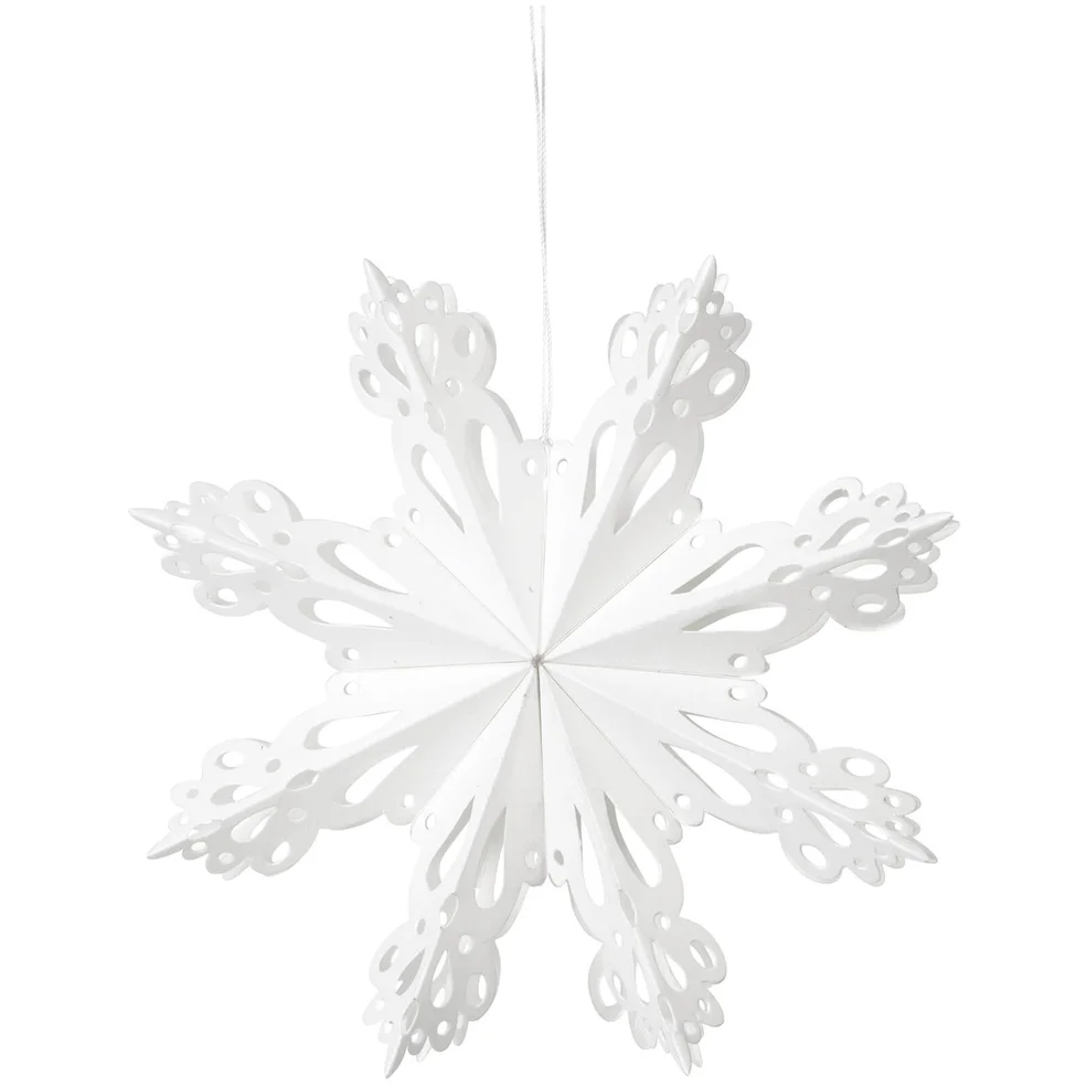 Broste Copenhagen Paper Snowflake Decoration - Small - White Image 1