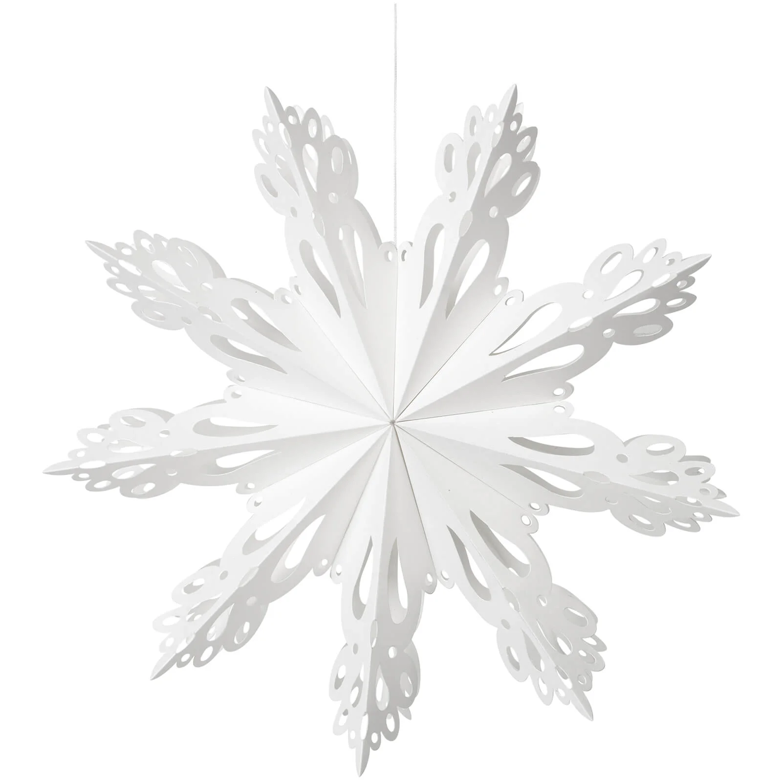 Broste Copenhagen Paper Snowflake Christmas Decoration - Medium - White Image 1