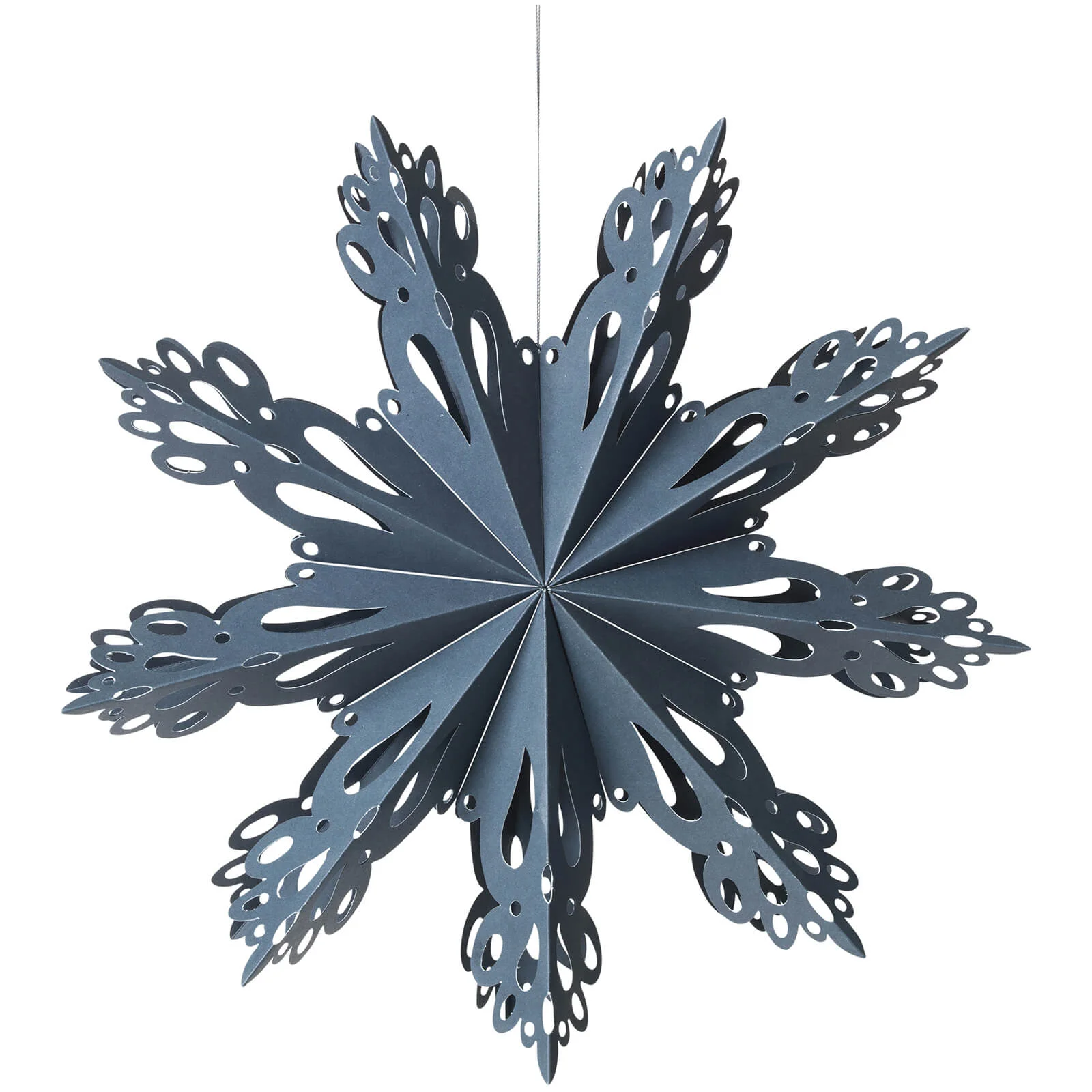 Broste Copenhagen Paper Snowflake Decoration - Medium - Orion Blue Image 1