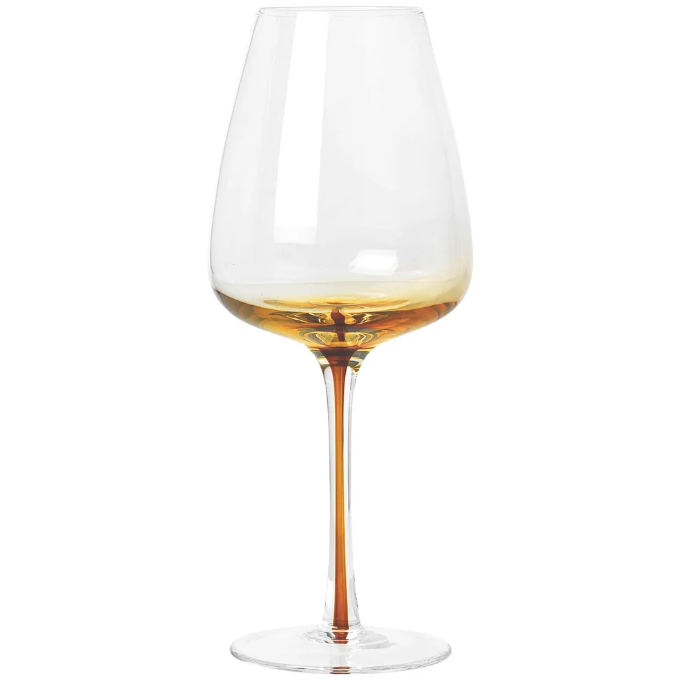 Broste Copenhagen Amber White Wine Glass - Mouthblown Caramel Image 1