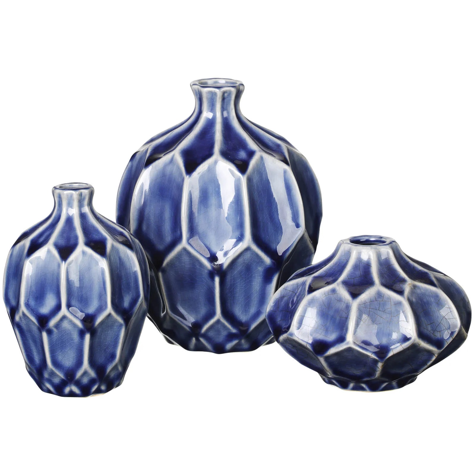 Broste Copenhagen Amalfi Ceramic Vase - Astral Aura (Set of 3) Image 1