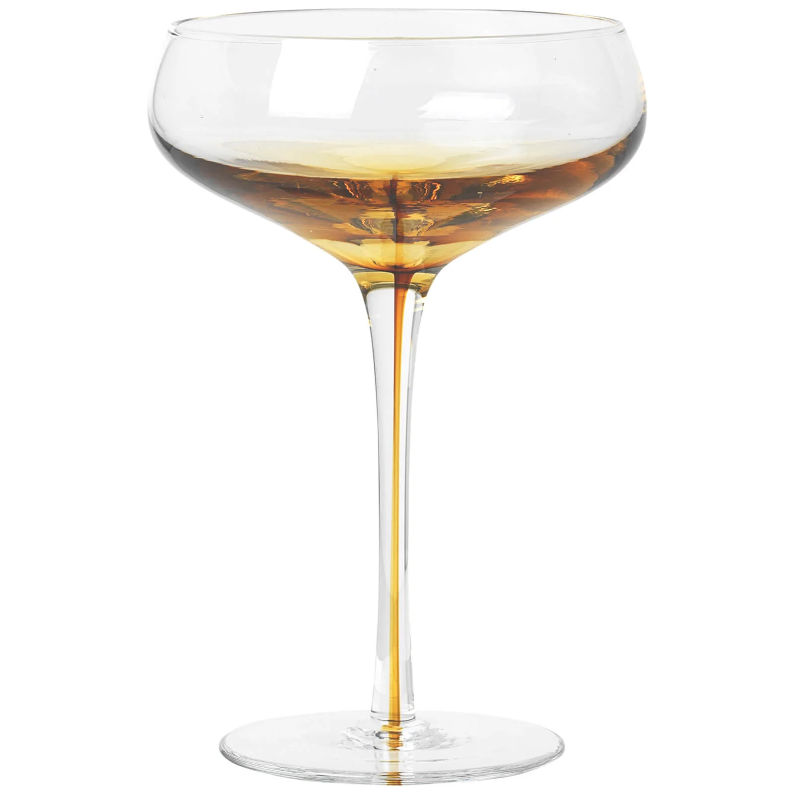 Broste Copenhagen Amber Cocktail Glass - Mouthblown Caramel Image 1