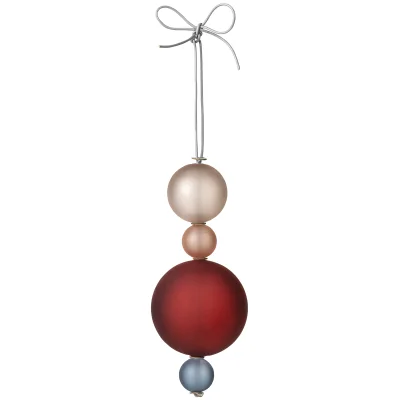 Broste Copenhagen Christmas Tree Decoration - Taupe and Red
