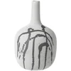 Broste Copenhagen Splash Bottle Ceramic Vase - Grey and White - 30cm - Image 1