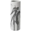 Broste Copenhagen Splash Cylinder Ceramic Vase - Grey and White - 18cm - Image 1
