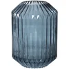 Broste Copenhagen Groove Glass Vase - Blue - Image 1