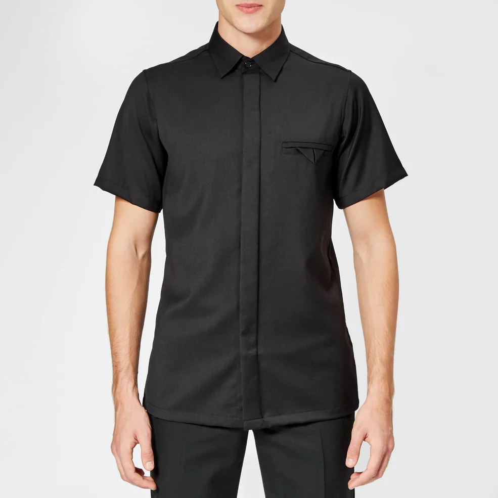 Matthew Miller Men's Cador Merino Wool Shirt - Black Image 1