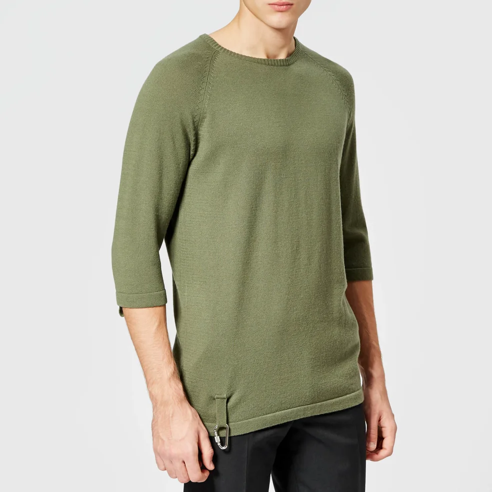 Matthew Miller Men's Lochlan O Knitted T-Shirt - Green Image 1