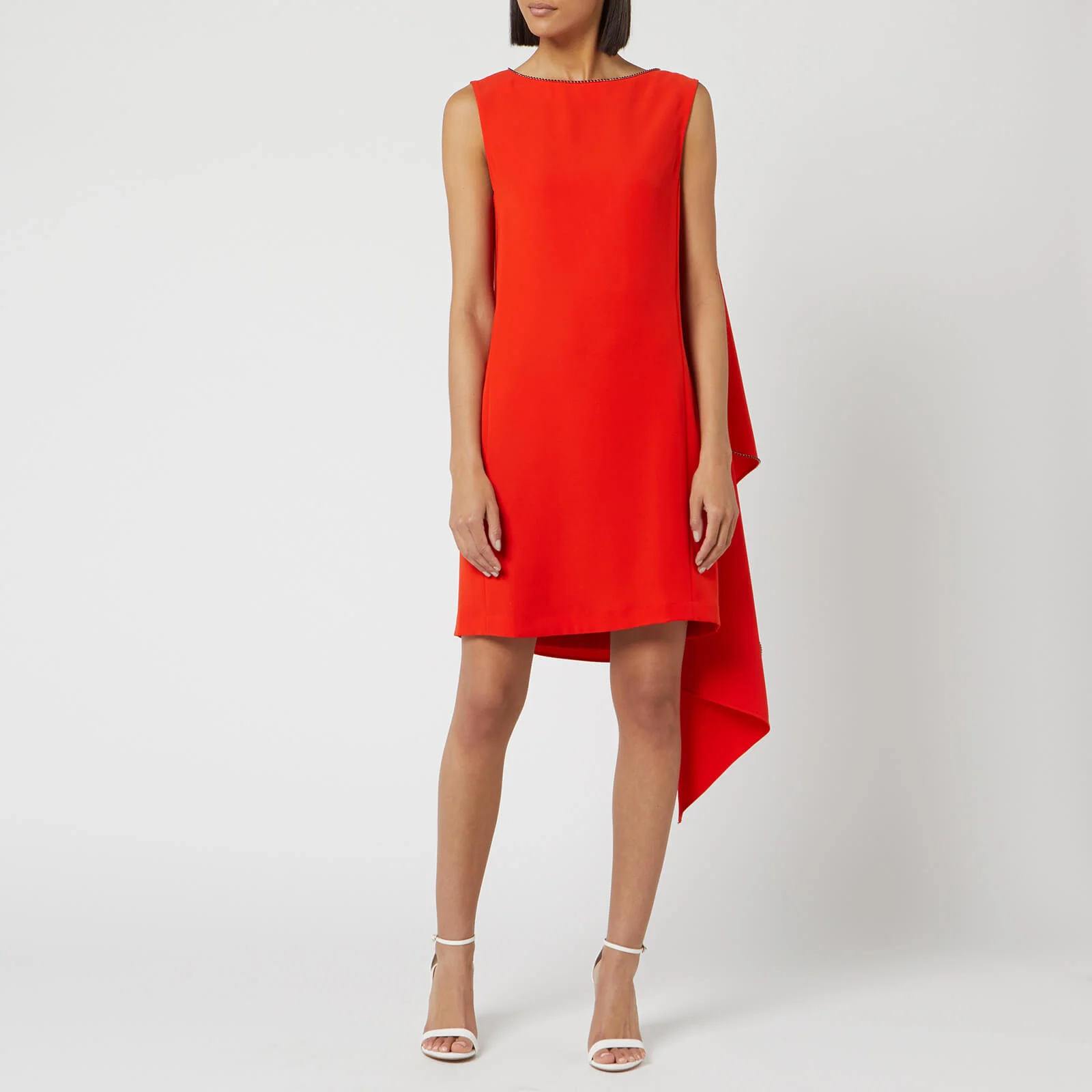 McQ Alexander McQueen Women's Sleeveless Cascade Dress - True Red Image 1