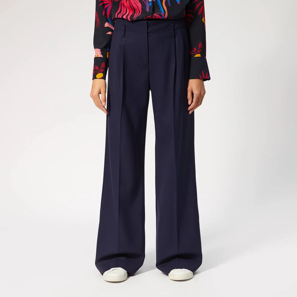 PS Paul Smith Women's High Waisted Trousers - Navy Image 1