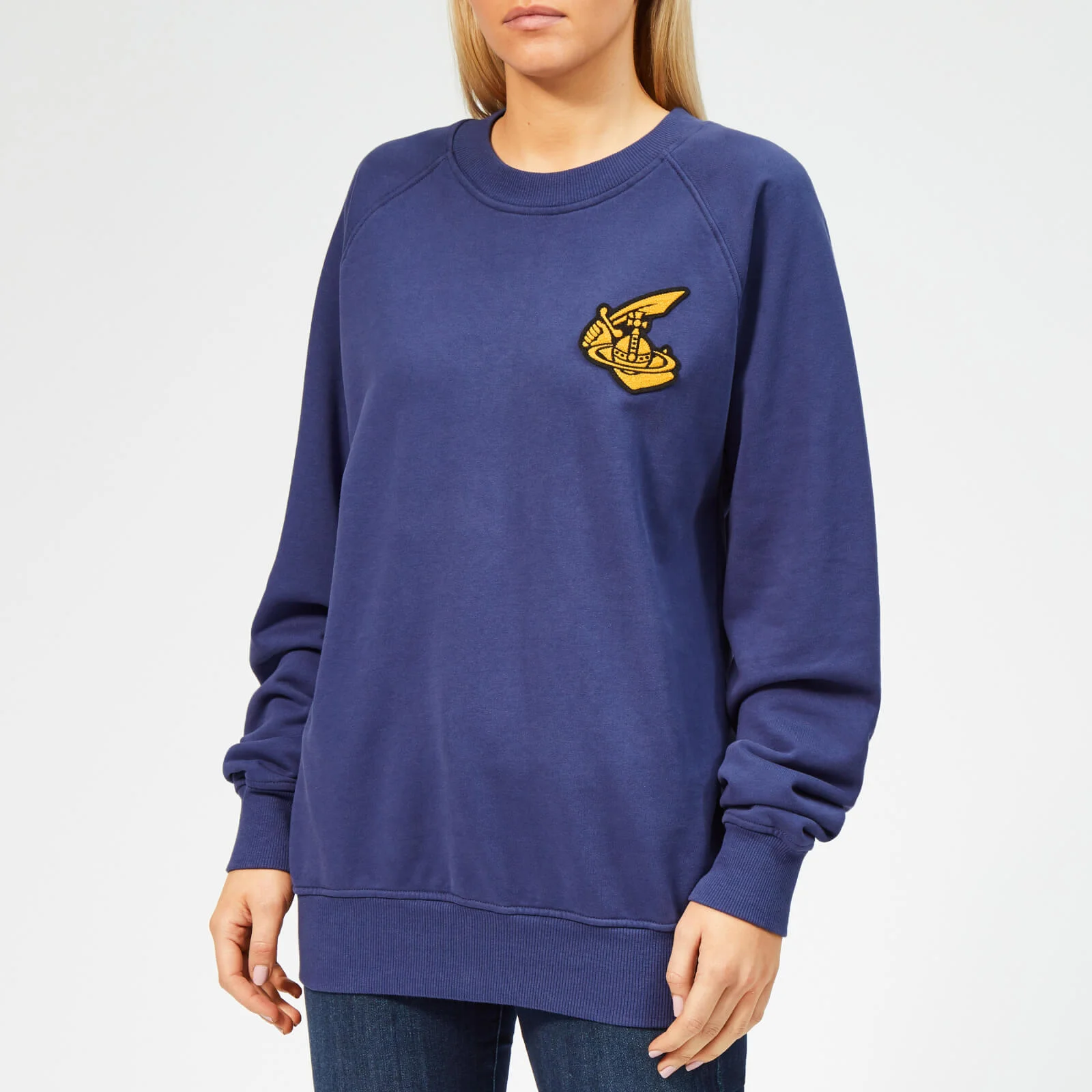 Vivienne Westwood Anglomania Women's Classic Sweatshirt with Badge - Navy Image 1