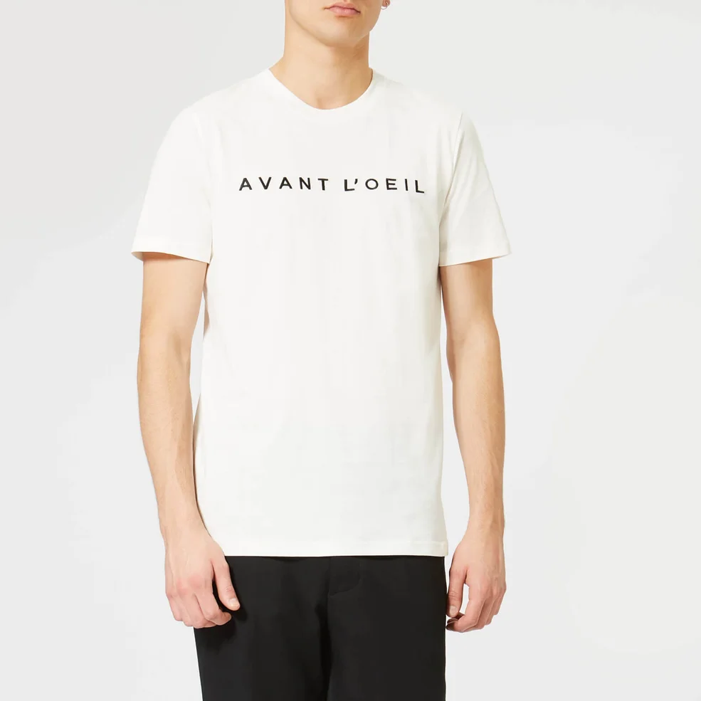 Avant L'Oeil Men's Embroidered Logo T-Shirt - White Image 1