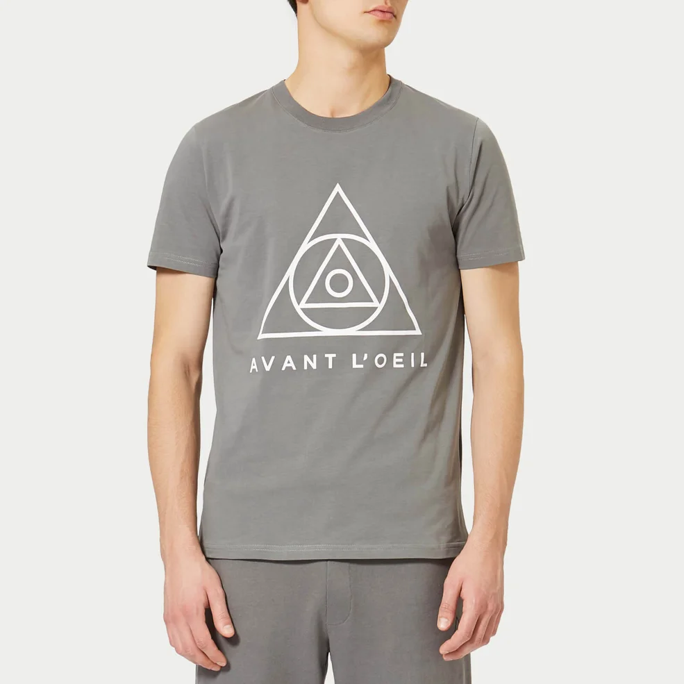Avant L'Oeil Men's Centre Logo T-Shirt - Grey Image 1