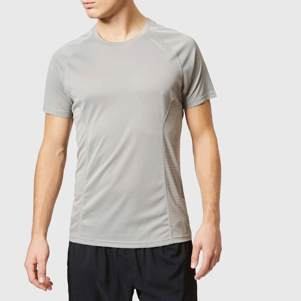 2XU Men's X Vent Short Sleeve T-Shirt - Grey Image 1