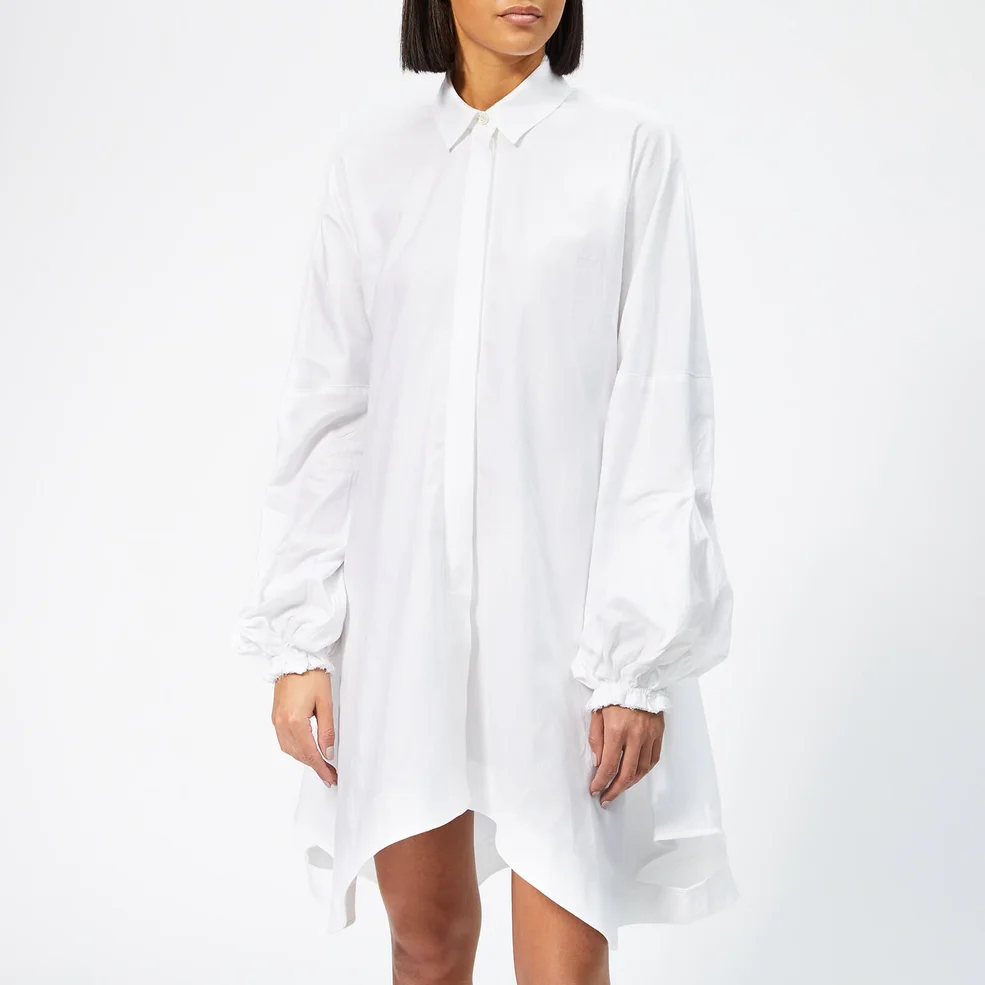 JW Anderson Women's Buttondown Puff Sleeve Dress - White Image 1