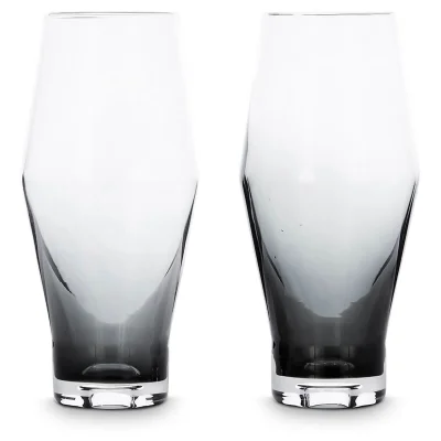 Tom Dixon Tank Beer Glass x2 - Black