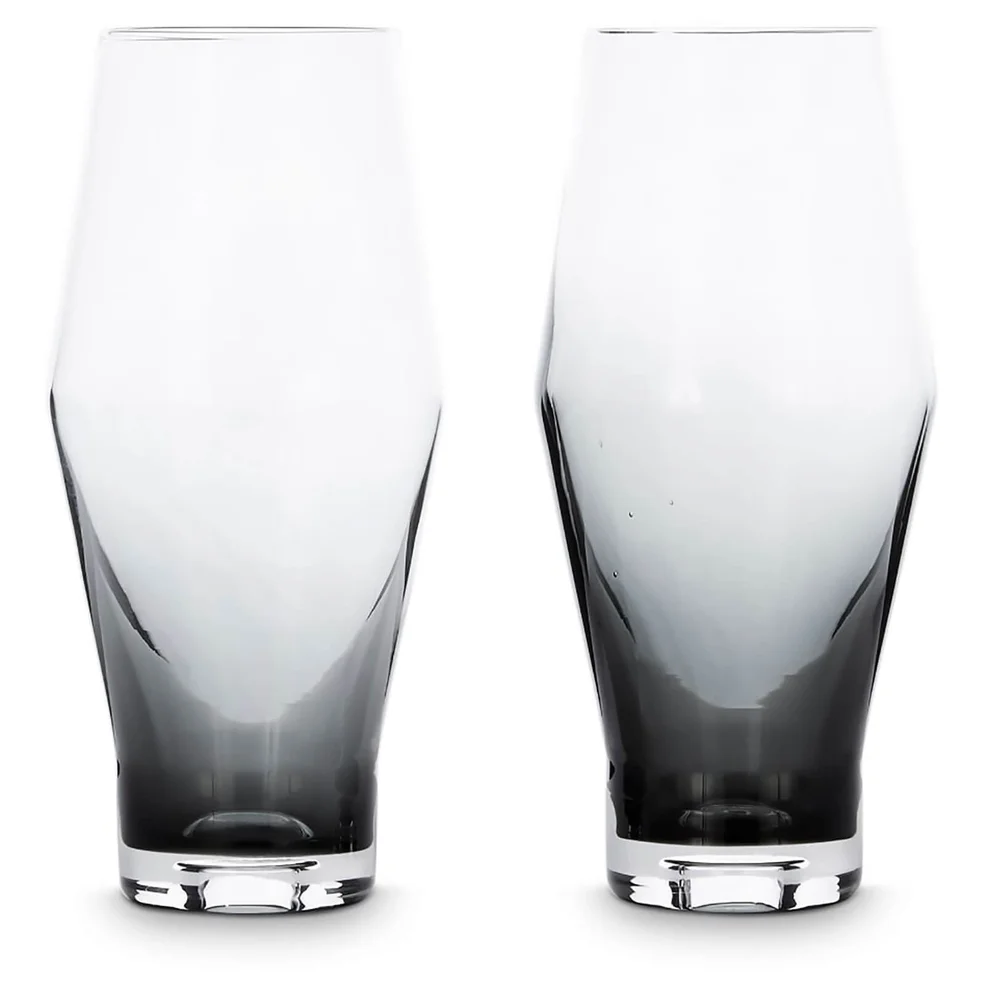 Tom Dixon Tank Beer Glass x2 - Black Image 1