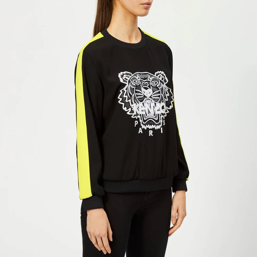 KENZO Women's Soft Sweater Tiger Embroidery - Black Image 1