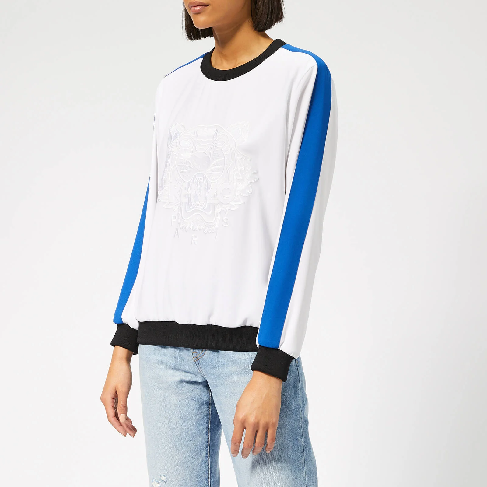 KENZO Women's Soft Sweater Tiger Embroidery - White Image 1